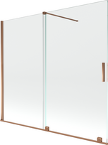 Vonios sienelė Mexen Velar II, 180 cm x 150 cm, rose gold/grūdintas