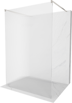 Dušo sienelė Mexen Kioto Walk-in, 120 cm x 200 cm, brushed chrome sp./grūdintas