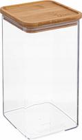 Birių produktų indas 5five Simply Smart Eske, 1.5 l, 10.4 cm x 10 cm, skaidri sp./ruda sp.