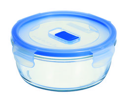 Dėžutė maistui Luminarc Pure Box Active, 0.92 l, 16 cm x 16 cm, skaidri sp./mėlyna sp.