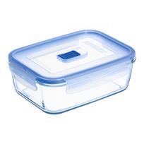 Dėžutė maistui Luminarc Pure Box Active, 1.22 l, 18.5 cm x 13 cm, skaidri sp./mėlyna sp.