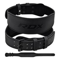 Sunkiosios atletikos diržas RDX Leather, juoda sp., L