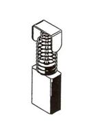 Šepetėlis Haushalt, 5 mm x 8 mm x 18 mm, 2 vnt.