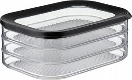 Dėžutė maistui Mepal 550/3, 0.55 l, skaidri sp./juoda sp., 3 vnt.