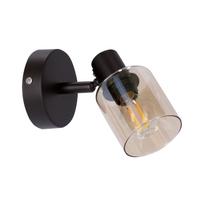 Šviestuvas sieninis Candellux Lighting Agra Brown, E14, 1, skaidri sp./gintaro sp.
