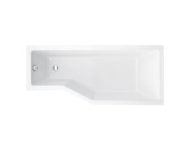 Vonia, su sienele su sienele, įmontuojama Besco Integra, 170 cm x 75 cm, dešininė, balta sp.