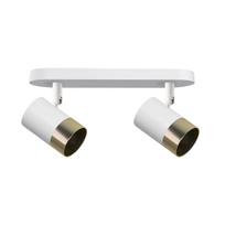 Šviestuvas lubų Candellux Lighting Tobi, GU10, 2 x 15 W, aukso sp./balta sp.
