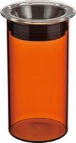 Birių produktų indas Hario Colors Canister, 0.4 l, 8 cm x 8 cm, oranžinė sp.