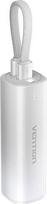 Nešiojamas įkroviklis (Power bank) Vention FHWM0, 5000 mAh, 18 - 20 W, balta sp.