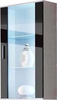 Vitrina Cama Meble Soho 2, balta sp./juoda sp., 120 cm x 41 cm x 80 cm