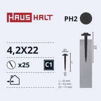 Savisriegis Haushalt, 4.2 mm x 22 mm, 25 vnt.