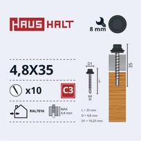 Savisriegis Haushalt, 4.8 mm x 35 mm, 10 vnt.