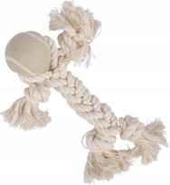 Žaislas šuniui, kamuoliukas Knots And Ball, 25 cm, smėlio sp.