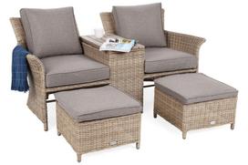 Lauko sofa Milos Plus, smėlio sp., 72 cm x 164 cm x 84 cm