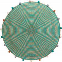 Kilimas vidaus Douceur d`Interieur Baloo, žalia sp./rusva sp., 90 cm x 90 cm