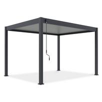 Pavėsinė Pergola Elegance, 400 x 256 cm, antracito sp./šviesiai pilka sp.