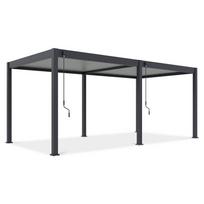 Pavėsinė Pergola Elegance, 600 x 255 cm, antracito sp./šviesiai pilka sp.