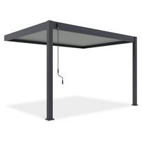 Pavėsinė Pergola Elegance Wall, 400 x 256 cm, antracito sp./šviesiai pilka sp.