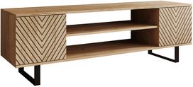 TV staliukas ADRK Lorello Herringbone, ąžuolo sp., 155 cm x 40 cm x 49 cm