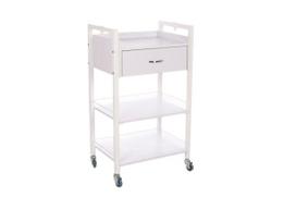 Triaukštis procedūrinis vežimėlis su stalčiumi Procedure Trolley with Drawer, 49.5 cm, 15 kg