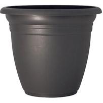 Gėlių vazonas Domoletti TE000035-120, plastikinis, Ø 35 cm, juoda sp./pilka sp.