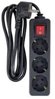 Buitinis ilgintuvas MicroConnect, 5 m, 3 lizdų, su jungikliu