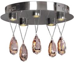 Šviestuvas lubų Candellux Prisma 98-25722, LED, 3000 °K, 5 x 3 W, chromo sp. / chromo sp.