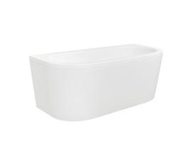 Vonia, laisvai pastatoma Besco Volya, 140 cm x 75 cm x 60 cm, asimetrinė, balta sp./juoda sp.