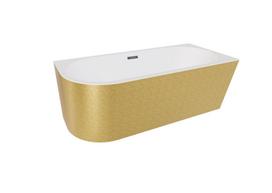 Vonia, laisvai pastatoma Besco Zoya Glam, 170 cm x 80 cm x 59 cm, kampinė, aukso sp./grafito sp.