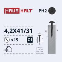 Savisriegis Haushalt DIN 14566, 4.2 mm x 41 mm/31 mm, 15 vnt.