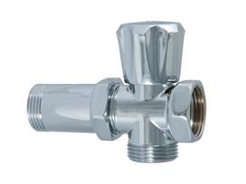 Ventilis TDM Brass, tiesus, skalbimo mašinai, 3/4 colio - išorinis sriegis, 3/4 colio - vidinis sriegis