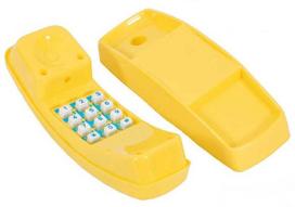 Vaikų žaidimų aikštelės telefonas 4IQ, 20.5 cm x 7 cm x 8.5 cm, geltona sp.