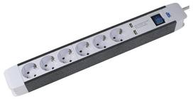 Buitinis ilgintuvas AS-Schwabe, 1.5 mm², 1.5 m, IP20, 6 lizdų, su jungikliu
