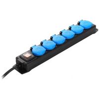 Buitinis ilgintuvas AS-Schwabe, H07RN-F, 3G1.5, 1.5 m, IP44, 6 lizdų, su jungikliu