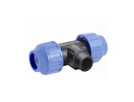 Vandentiekio trišakis STP Fittings Sia, 3/4 colio - Išorinis sriegis, Ø25 mm, 90 °, 16 Bar