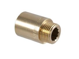 Ilgintuvas TDM Brass 110, 1/2 colio - išorinis sriegis / 1/2 colio - vidinis sriegis, 1/2" x 15mm