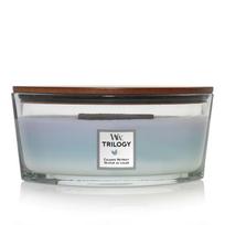 Žvakė, aromatinė WoodWick Calming Retreat, 40 h, 453.6 g, mėlyna sp./balta sp./violetinė sp.