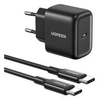 Telefono įkroviklis Ugreen CD250, USB Type C, 4.6 cm, juoda sp., 25 W