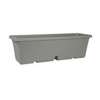 Gėlių vazonas Domoletti TBTISB40-125, plastikinis, 40 cm x 17 cm, Ø 40 cm, pilka sp.