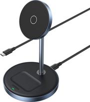 Belaidis indukcinis įkroviklis Ugreen CD317, USB Type C/Wireless/MagSafe, juoda sp., 7.5 W