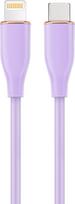 Laidas Gembird Premium silicon USB Type-C Male (vyriška), Lightning Male (vyriška), 1.5 m, violetinė sp.