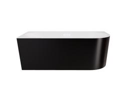 Vonia, laisvai pastatoma Besco Zoya, 170 cm x 80 cm x 59 cm, kairinė, juoda sp.
