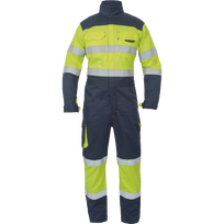 Darbinis kombinezonas Cerva Multinorm Stroke FR HV, mėlyna sp./geltona sp., 4XL dydis