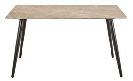 Valgomojo stalas Wicklow, ruda sp./juoda sp., 80 cm x 140 cm x 75 cm