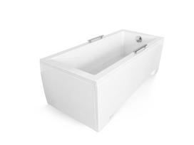 Vonia, kampinė Besco Modern, 170 cm x 70 cm x 58.5 cm, stačiakampis, balta sp.