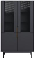 Vitrina Viva VI05, juoda sp., 39 cm x 104 cm x 179.5 cm