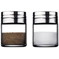 Druskinės ir pipirinės rinkinys Pasabahce, skaidri sp./sidabro sp., 0.115 ml, 5.9 cmx5.9 cm