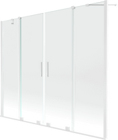 Vonios sienelė Mexen Velar Duo II, 180 cm x 150 cm, skaidri sp./balta sp./grūdintas