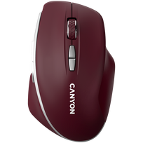 Belaidė kompiuterinė pelė Canyon Canyon MW-21, CNS-CMSW21BR, bluetooth / usb, bordo sp.