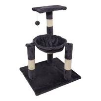 Kačių draskyklė Besk Cat Caw Sharpening Pole with Sleeping Area, 48 cm x 45 cm x 67 cm, balta sp./juoda sp.